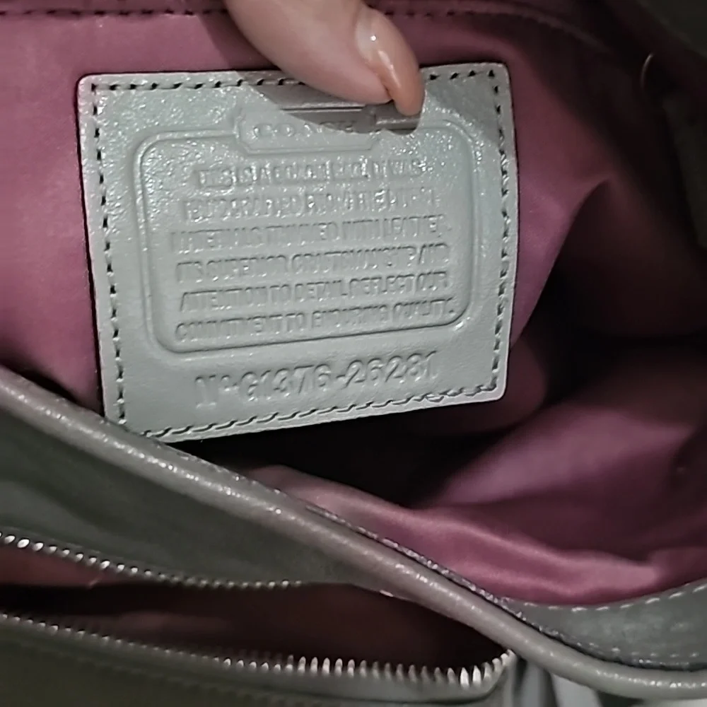 Coach Grey Signature Canvas and Leather Edie 31 Shoulder Bag